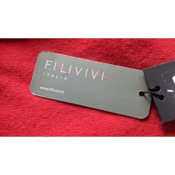 Lanerossi Filivivi Dopplehanger Lambswool Blend Red Sweater Large NWT - Picture 11 of 11